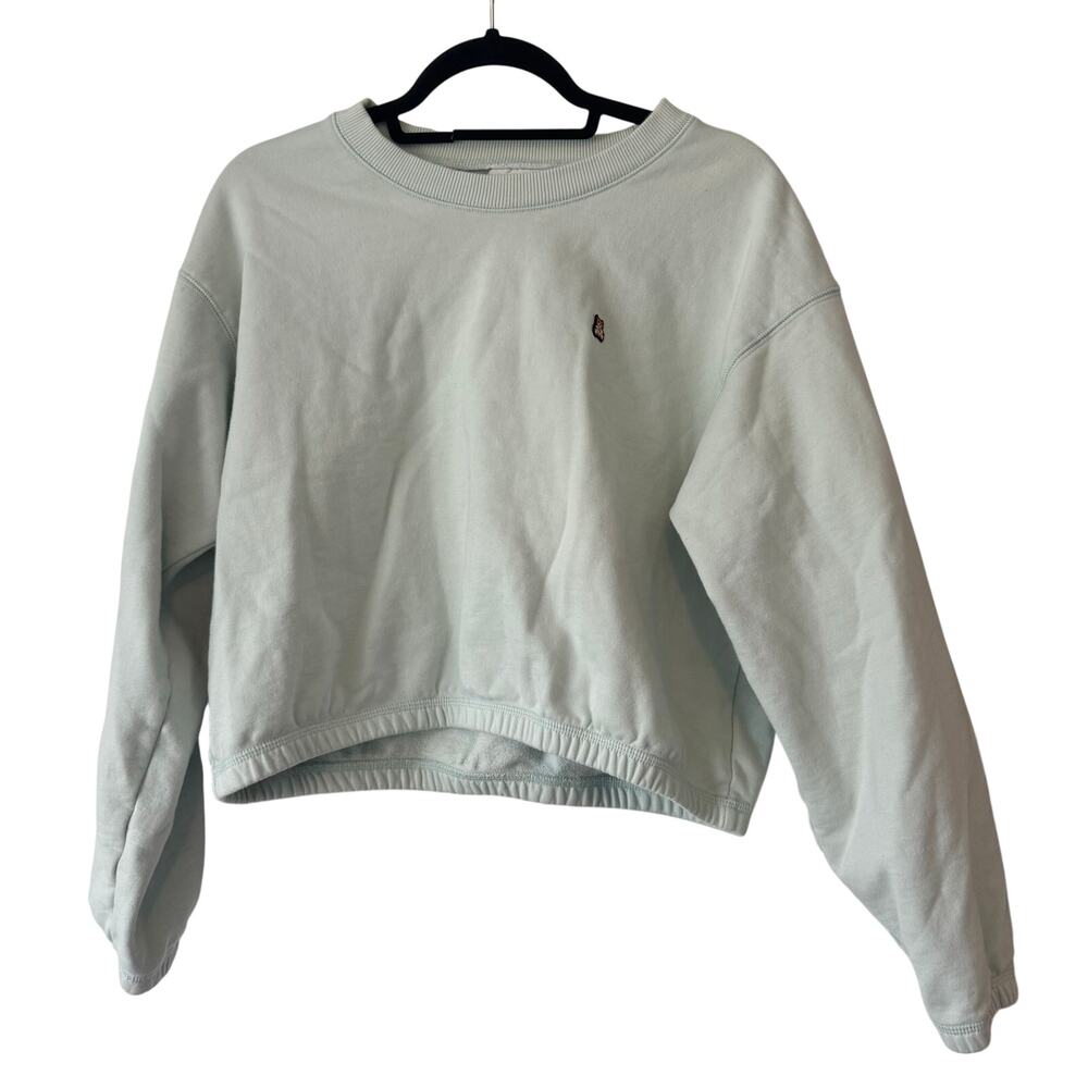 Teddy Fresh light blue cropped sweatshirt